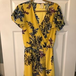 Floral yellow dress